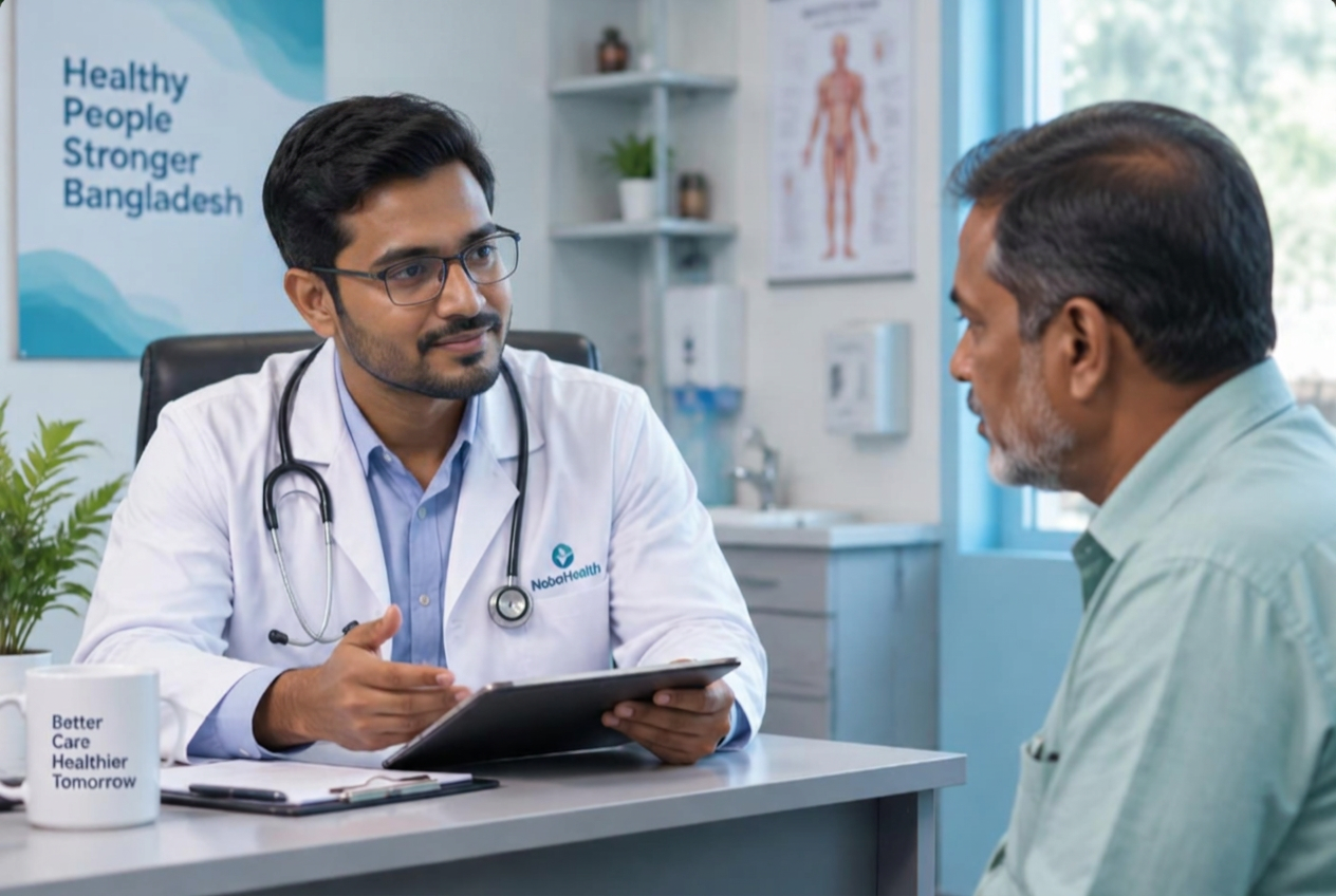 Dr Md Tanjid Khan at his consultation desk